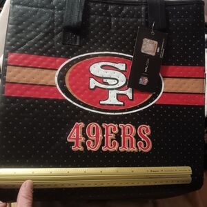 NFL San Francisco 49ers Zipper Insulated Cooler Tote Bag